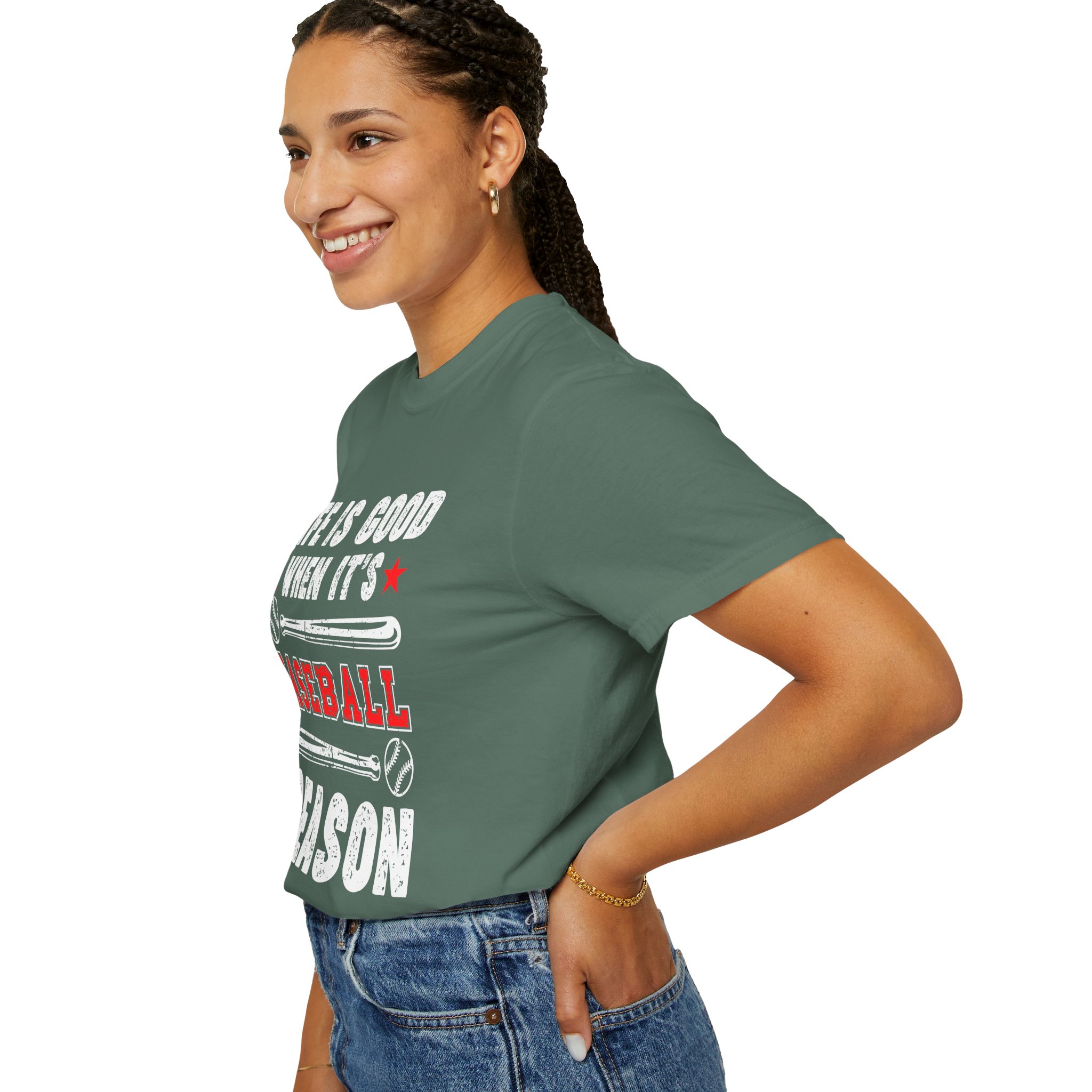 Life Is Good Baseball Season T-Shirt, Unisex Tee for Sports Lovers, Gift for Baseball Fans, Casual Wear, Summer Vibes, Game Day Apparel. - Image 13