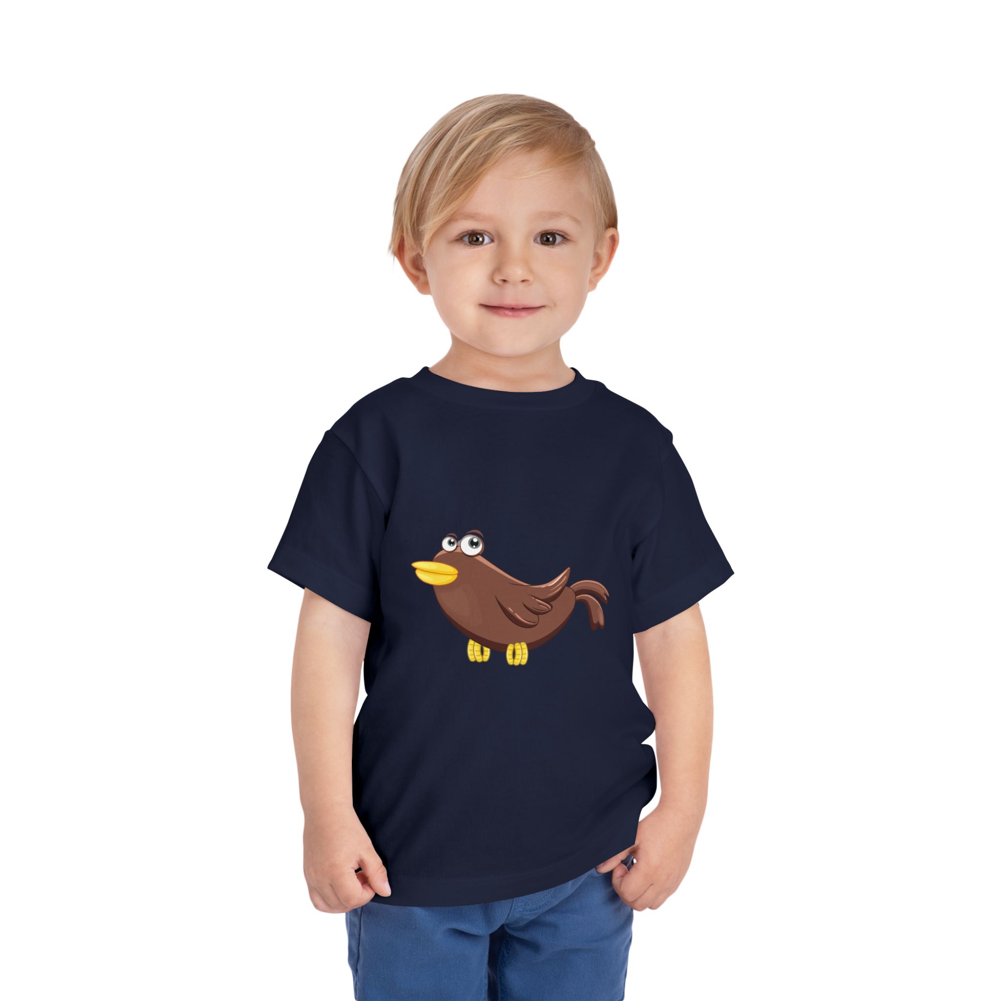 Cute Cartoon Brown Bird Toddler T-Shirt – Adorable Bird Graphic Tee for Kids, Boys & Girls. - Image 19
