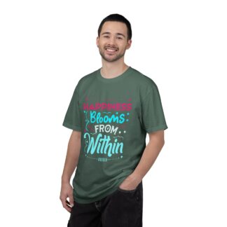 Inspirational quotes Tshirts for Self Love - Happiness Blooms From Within Unisex Tee - Image 26