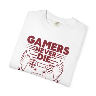Retro Gaming Tshirt: Classic Arcade - Gamers Never Die They Just Respawn Unisex Tee - Image 15