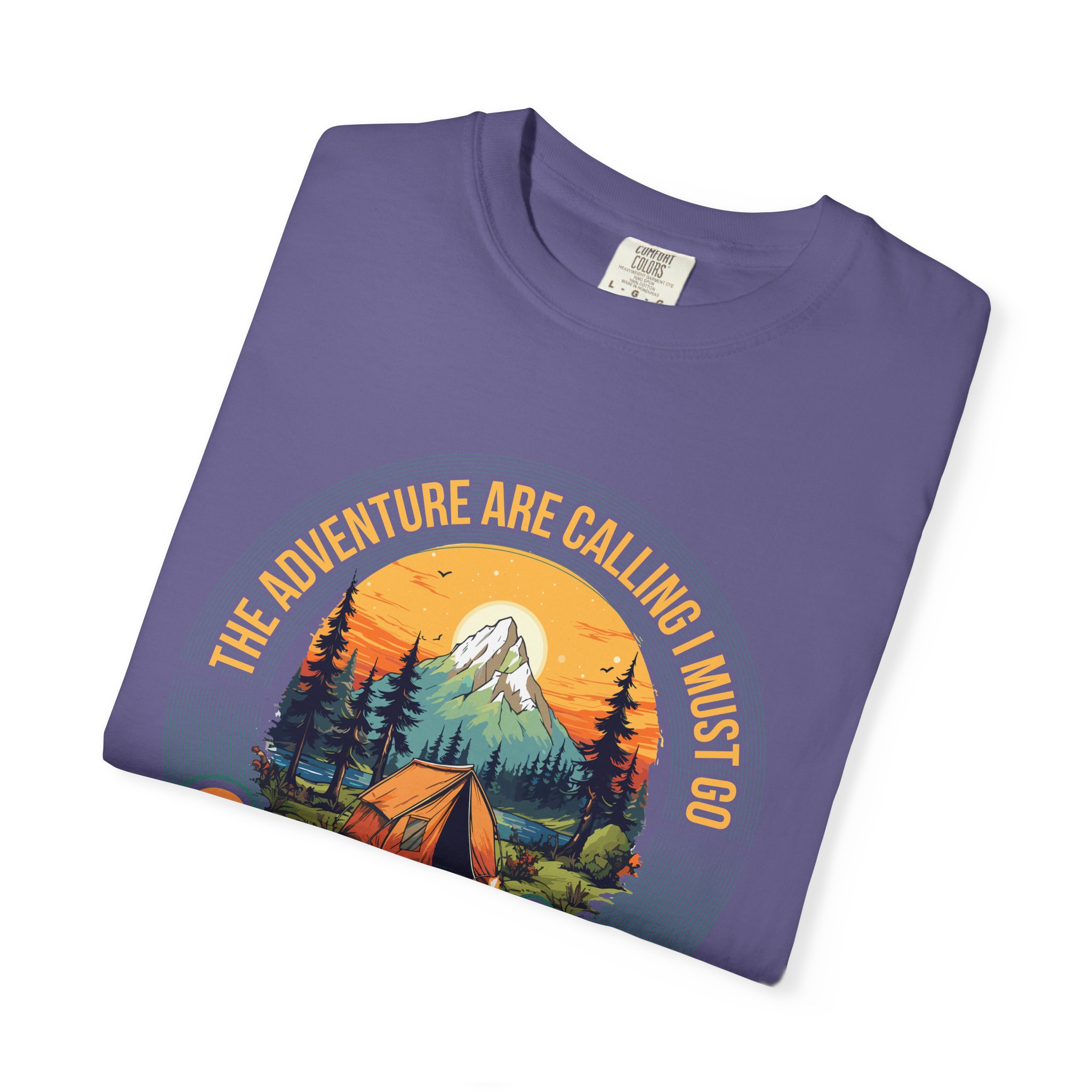 Adventure Camping T-Shirt, Unisex Garment-Dyed Tee, Camping Lovers Gift, Outdoor Adventure Shirt, Nature Graphic Tee. - Image 23