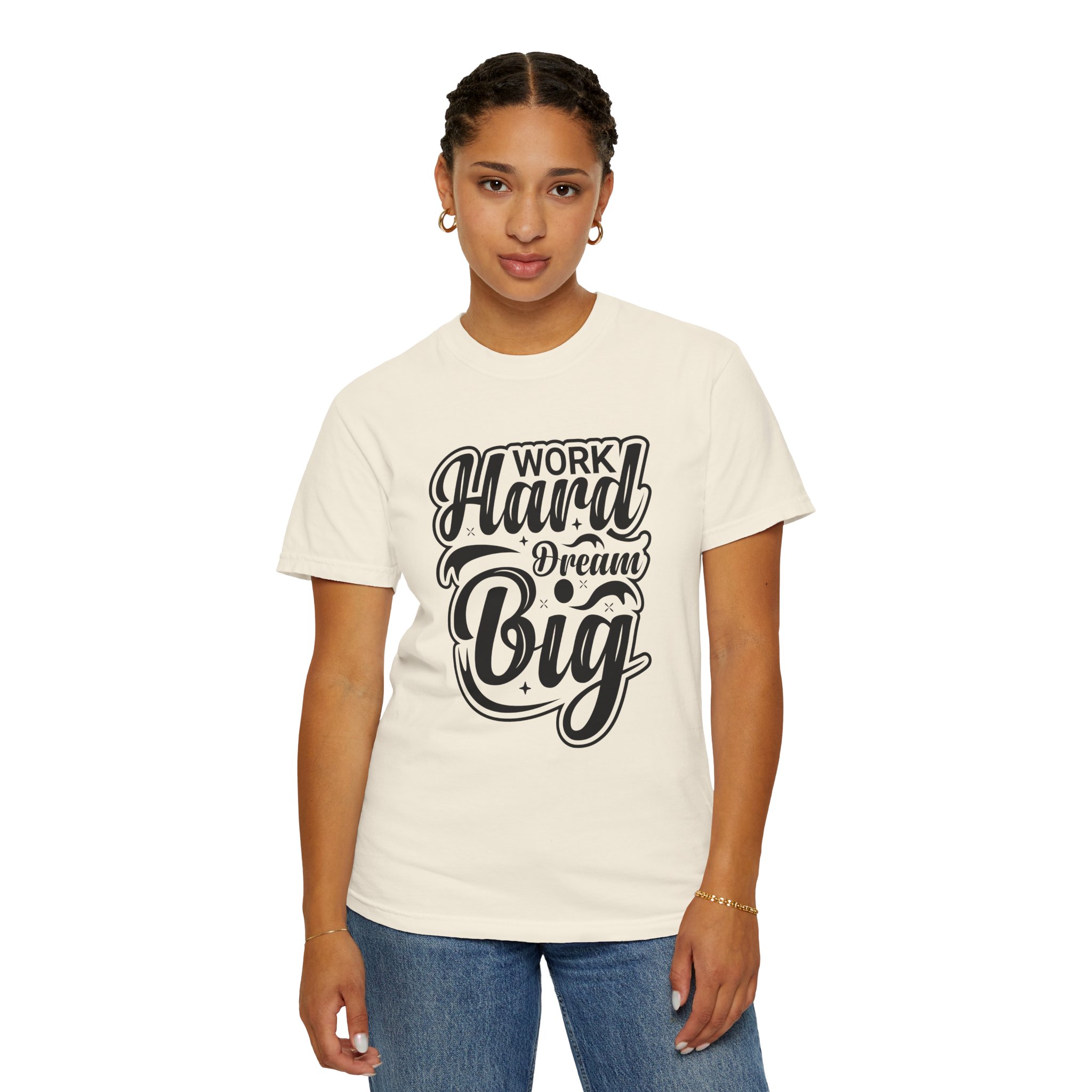 Motivational T-Shirt - Work Hard Dream Big - Unisex Tee for Inspiration, Casual Wear, Gift, Fitness, Entrepreneurs. - Image 4