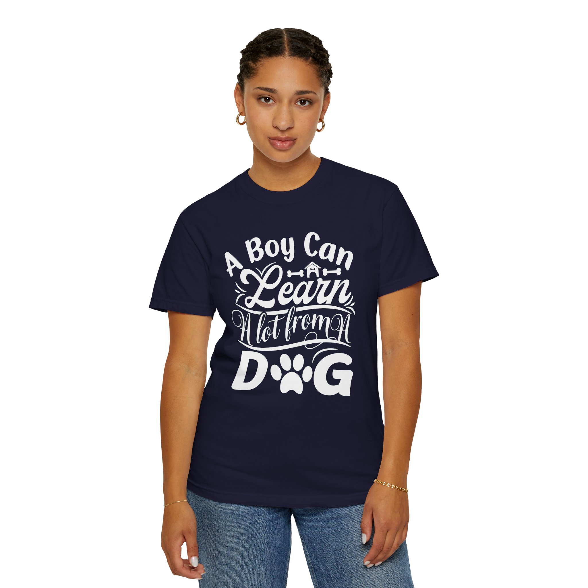 A Boy Can Learn a Lot From a Dog T-Shirt – Funny Dog Lover Tee for Boys & Dog Owners. - Image 20