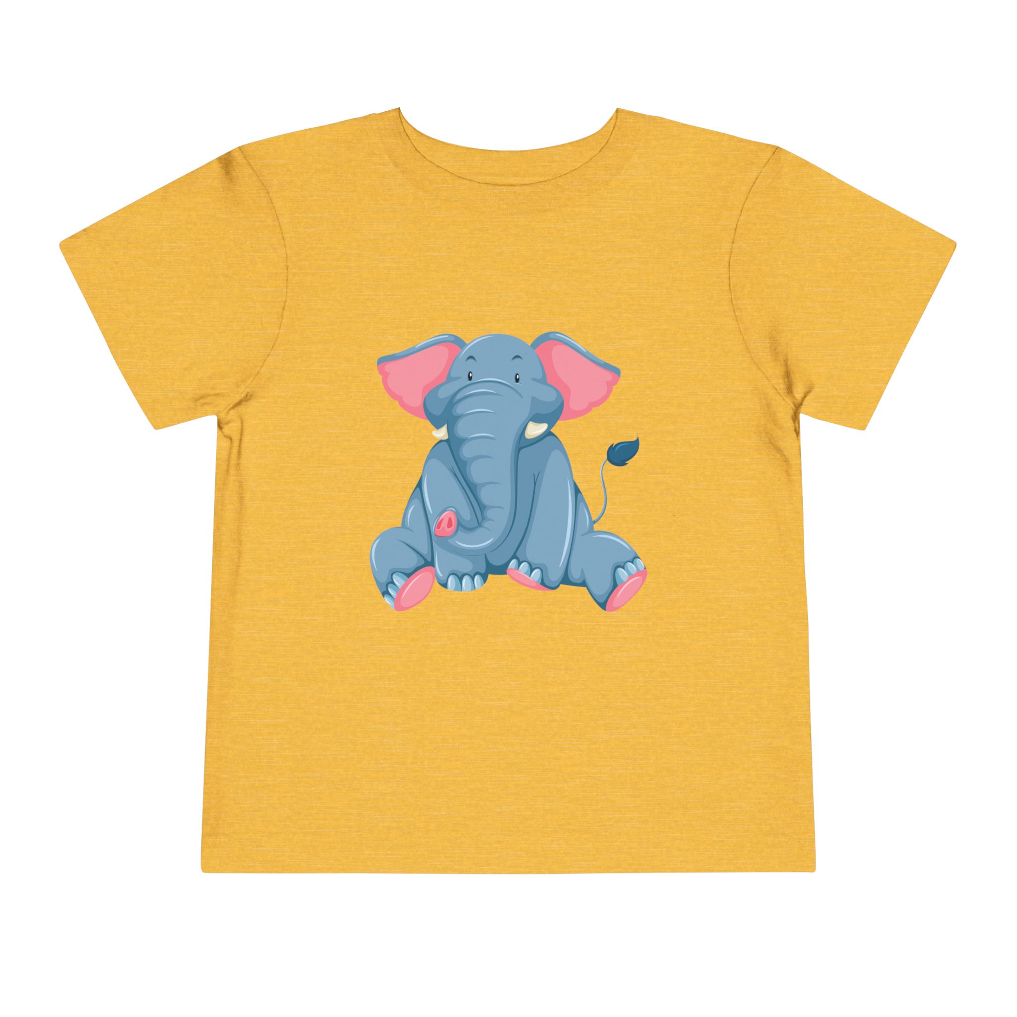 Cute Baby Elephant Toddler T-Shirt – Adorable Pink & Blue Elephant Graphic Tee for Kids, Boys & Girls.