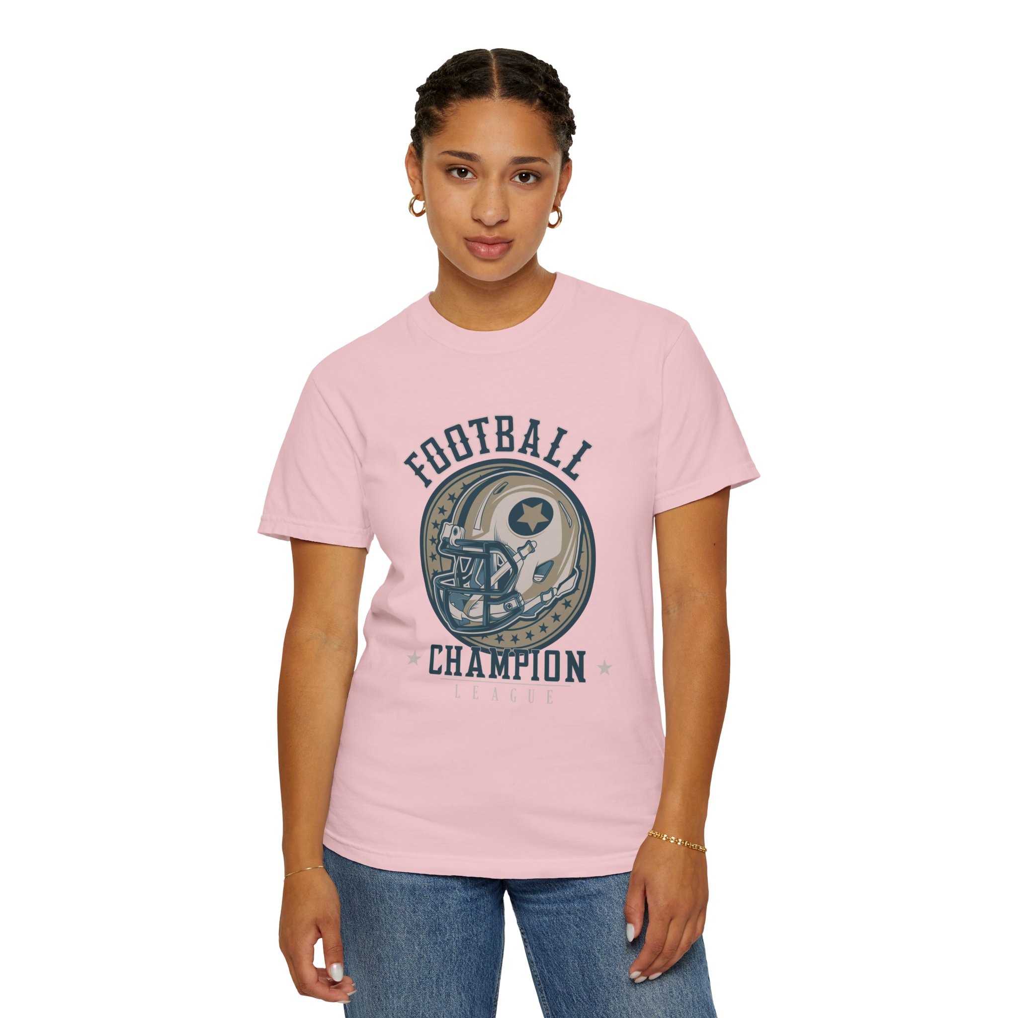 Football Champion T-Shirt, Unisex Garment-Dyed Tee for Sports Fans, Vintage Sports Apparel, Gift for Football Lovers, Casual Wear. - Image 44