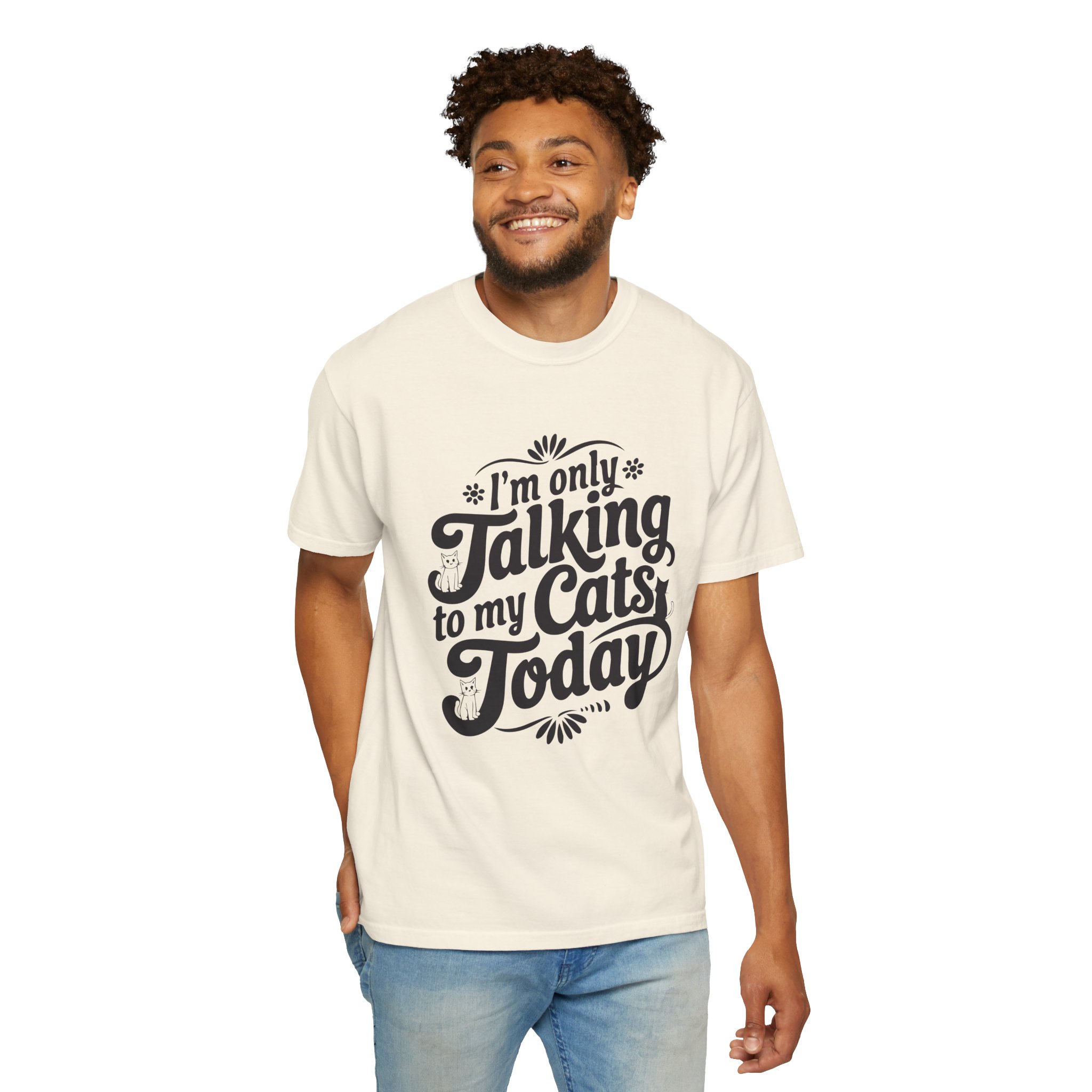 b2 - 5.8 - Talking to My Cats Today T-Shirt – Funny Cat Lover Graphic Tee for Introvert Humor & Cozy Pet Lover Vibes. - Image 22