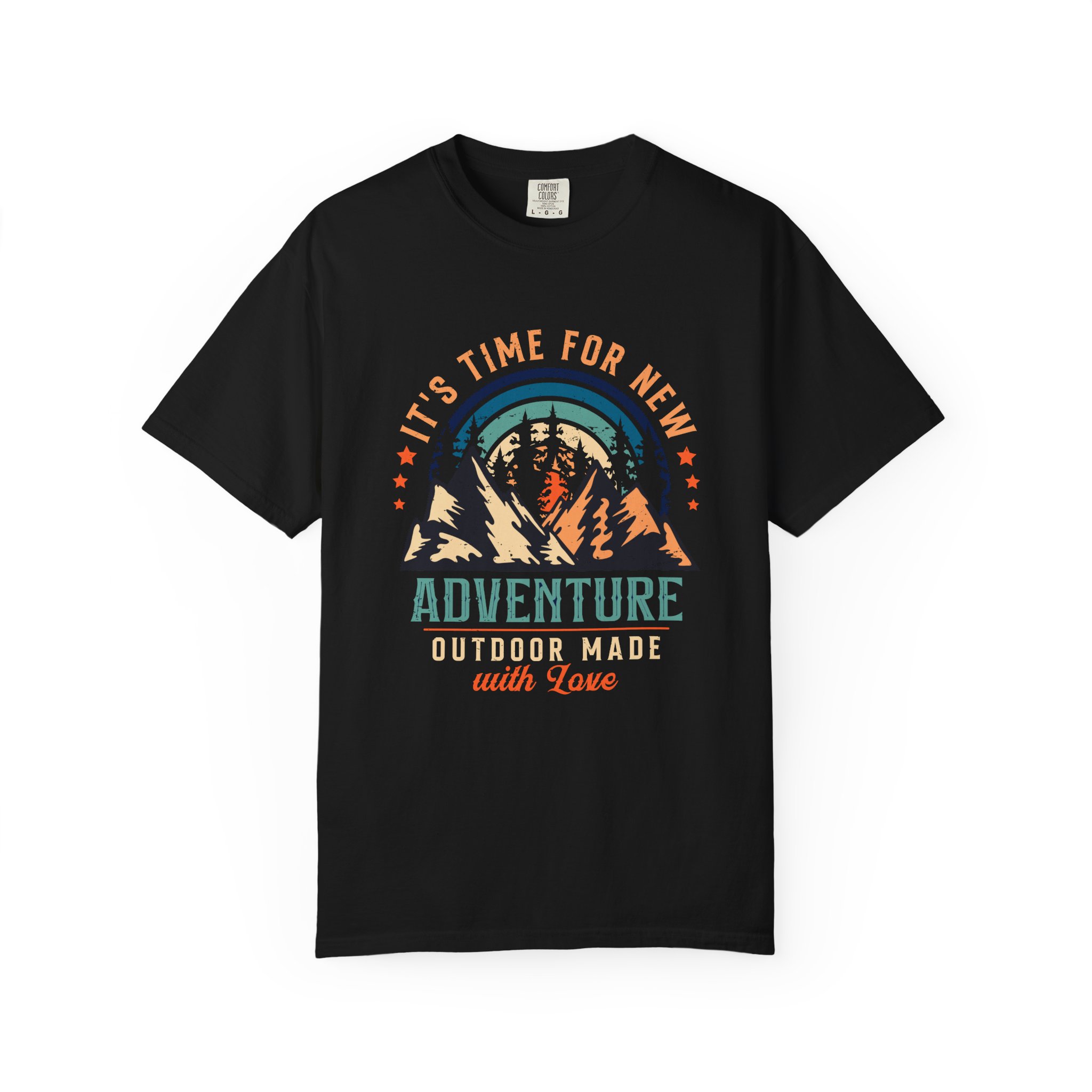 Adventure Awaits Unisex Garment-Dyed T-shirt, Perfect for Outdoor Lovers, Casual Wear, Vacation, Gifts for Adventurers.