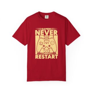 Gamer Controller t shirt for Gamers - Never Restart Gamer Controller Unisex Tee - Image 49