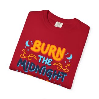 Bold motivational quote tee - Burn the Midnight Oil Unisex Tee - Image 55