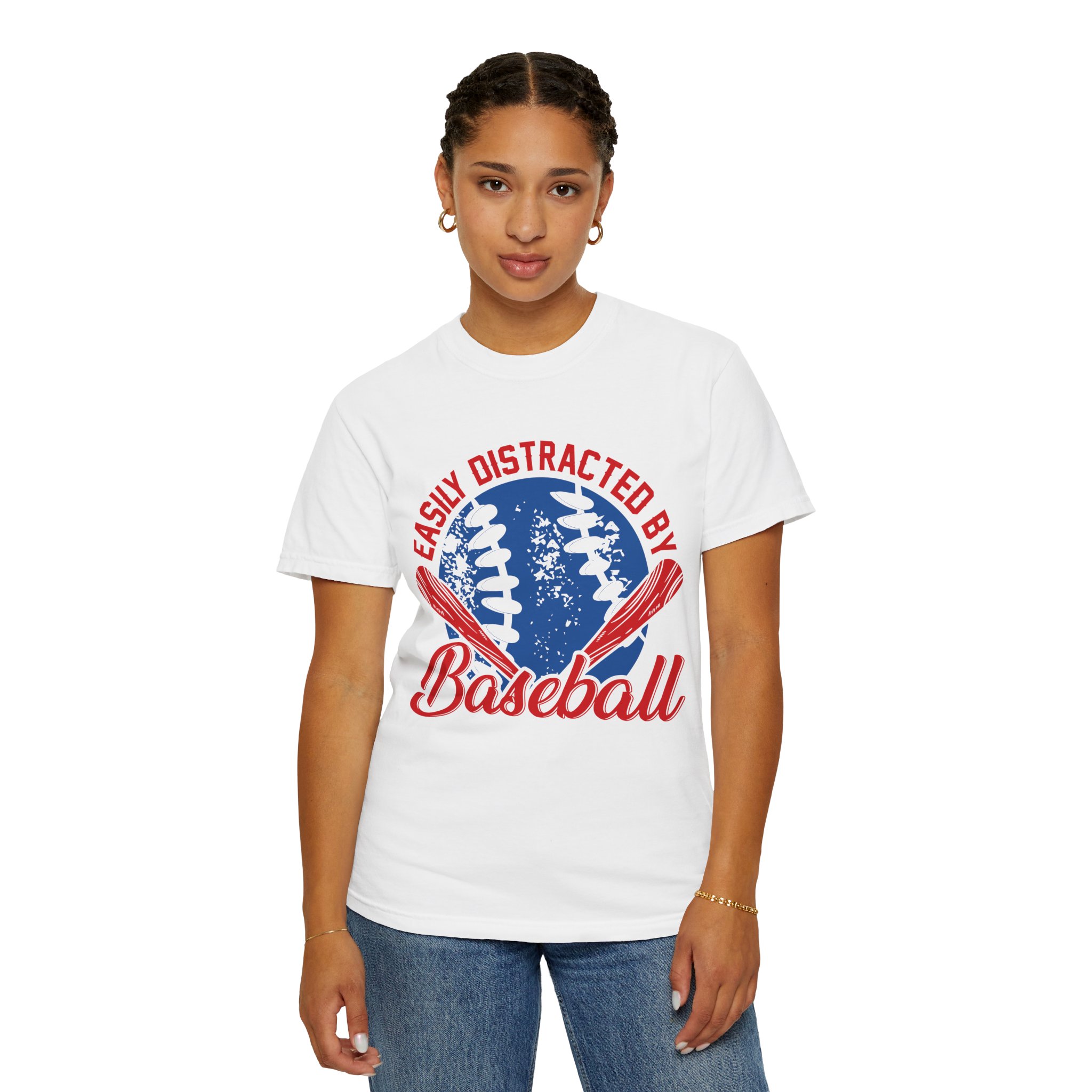 Unisex Baseball T-Shirt - Easily Distracted by Baseball, Sporty Tee, Gift for Baseball Lovers, Summer Wear, Casual Apparel. - Image 12