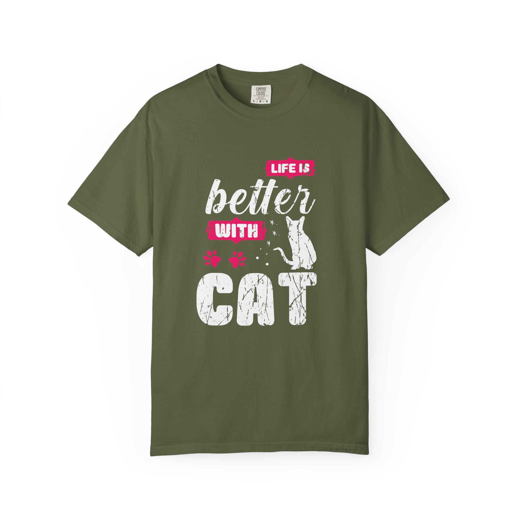 b2 - 5.17 - Life Is Better with Cat T-Shirt – Funny Cat Lover Graphic Tee for Cozy Vibes & Everyday Happiness. - Image 9