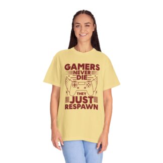Retro Gaming Tshirt: Classic Arcade - Gamers Never Die They Just Respawn Unisex Tee - Image 27
