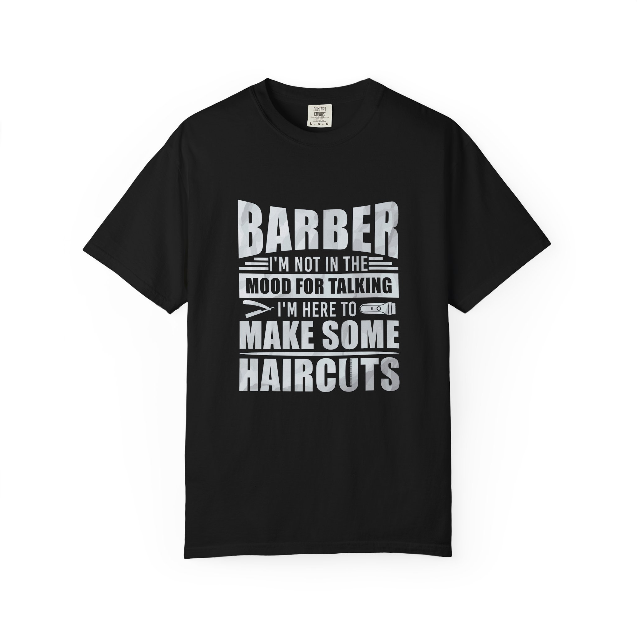 Barber Quote T-Shirt - I'm Not in the Mood for Talking, Barber Gift, Unisex Tee, Hairdresser Apparel, Funny Shirt. - Image 25