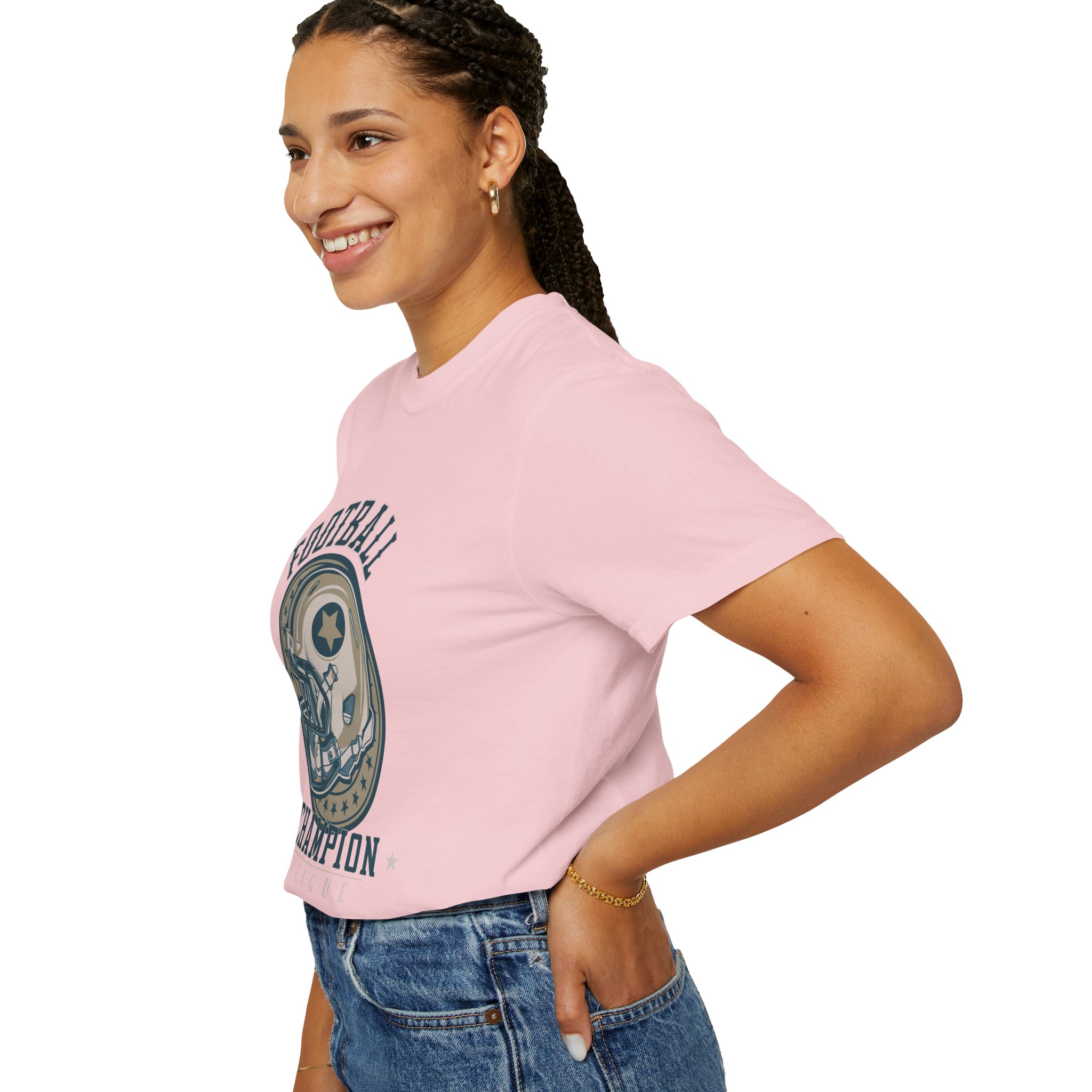 Football Champion T-Shirt, Unisex Garment-Dyed Tee for Sports Fans, Vintage Sports Apparel, Gift for Football Lovers, Casual Wear. - Image 45