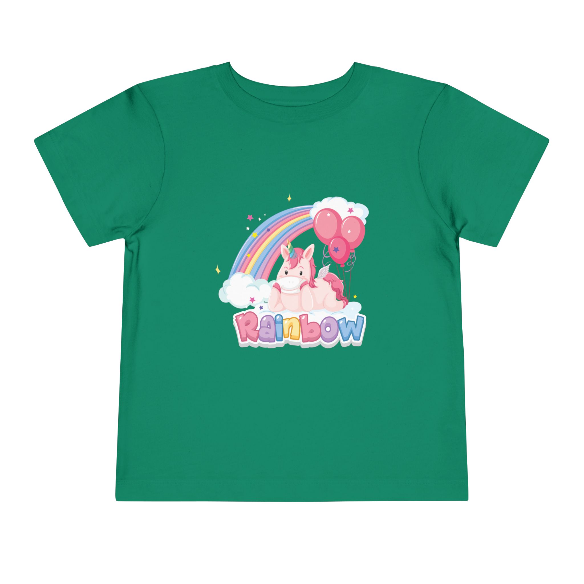 Cute Pink Bunny Rainbow Toddler T-Shirt – Adorable Rainbow Graphic Tee for Kids, Boys & Girls. - Image 13