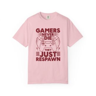 Retro Gaming Tshirt: Classic Arcade - Gamers Never Die They Just Respawn Unisex Tee - Image 49