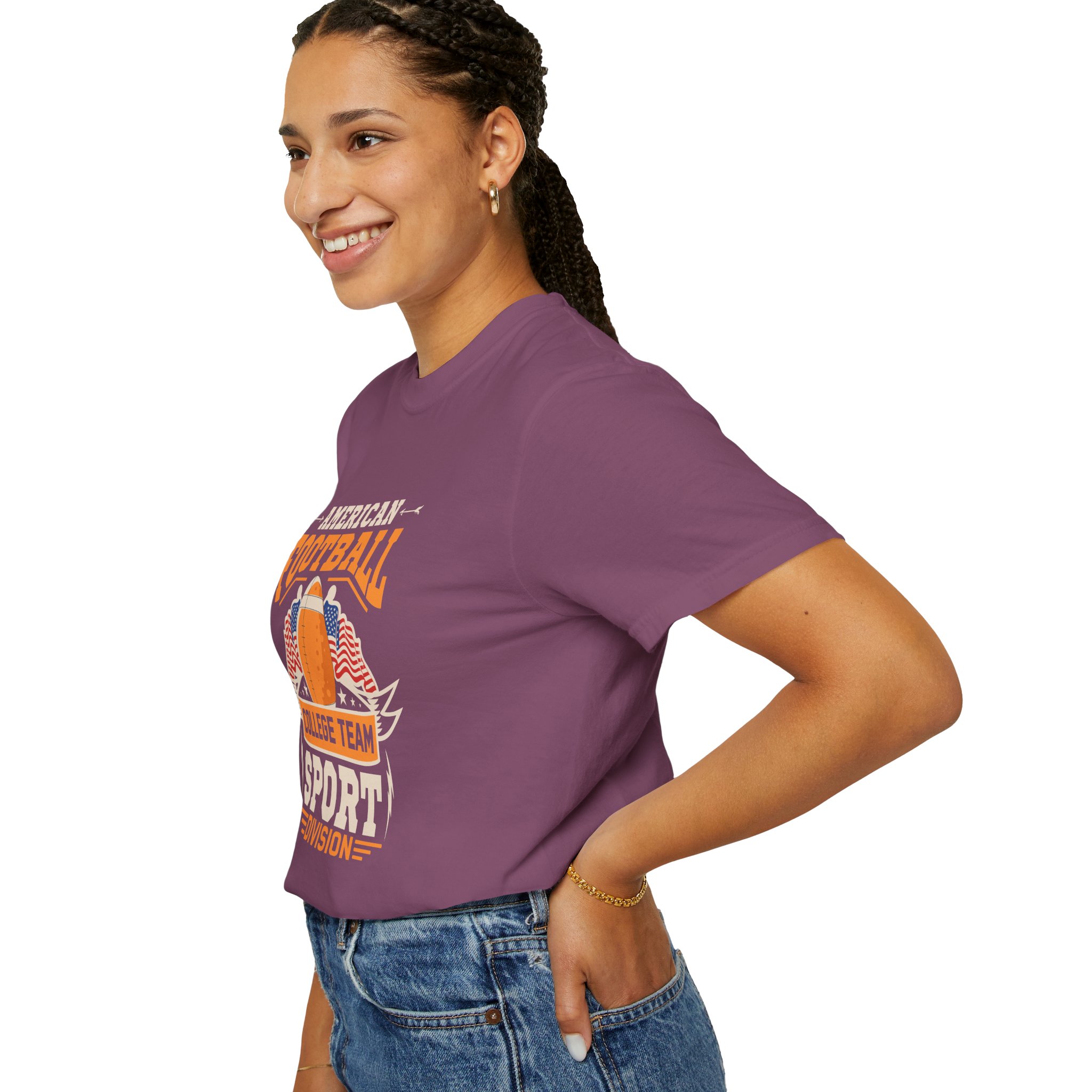 American Football Unisex Garment-Dyed T-Shirt, Perfect for Game Day, Sports Fan Gift, Tailgate Party, College Team Merchandise. - Image 29