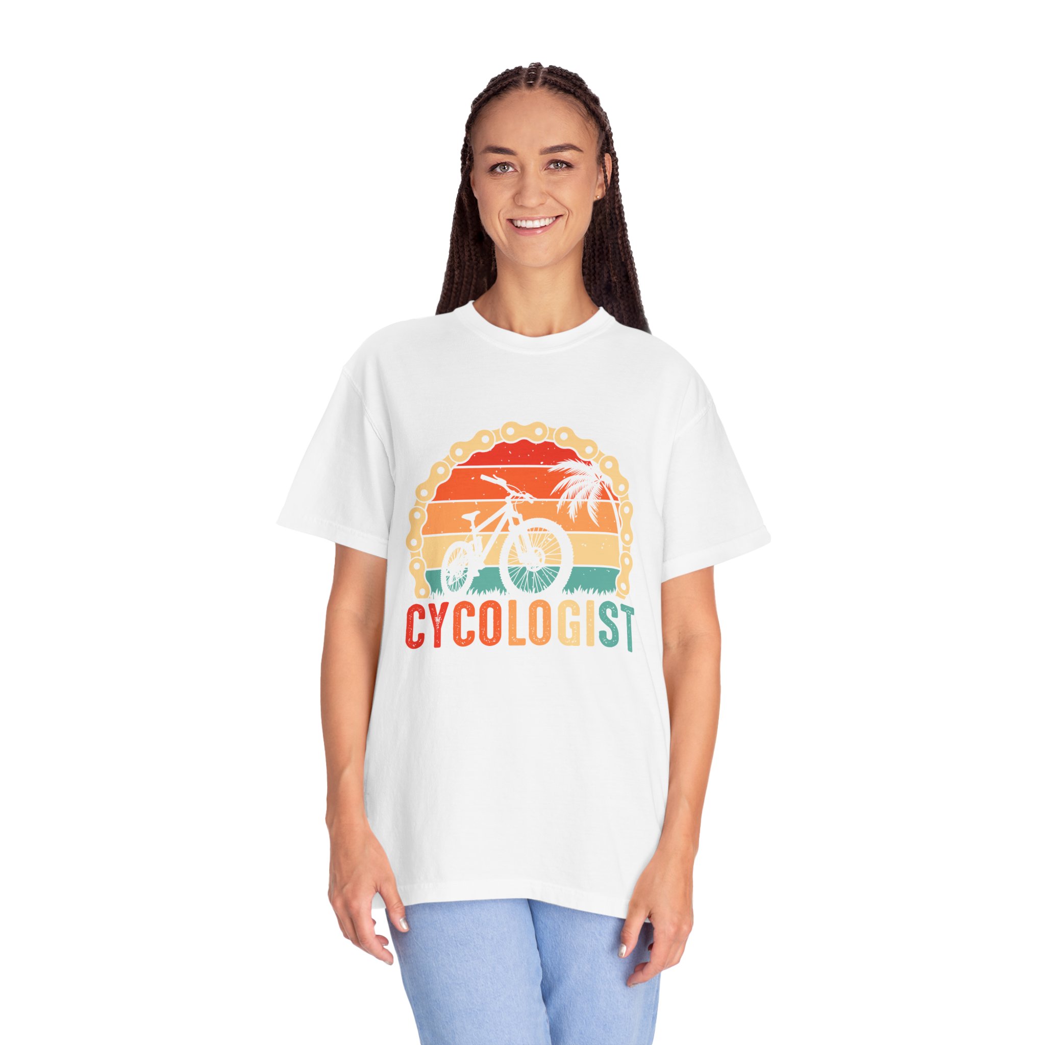 Cyclologist Garment-Dyed T-Shirt, Perfect Gift for Cyclists, Casual Wear, Outdoor Enthusiasts, Summer Apparel, Bike Lover Gift. - Image 11