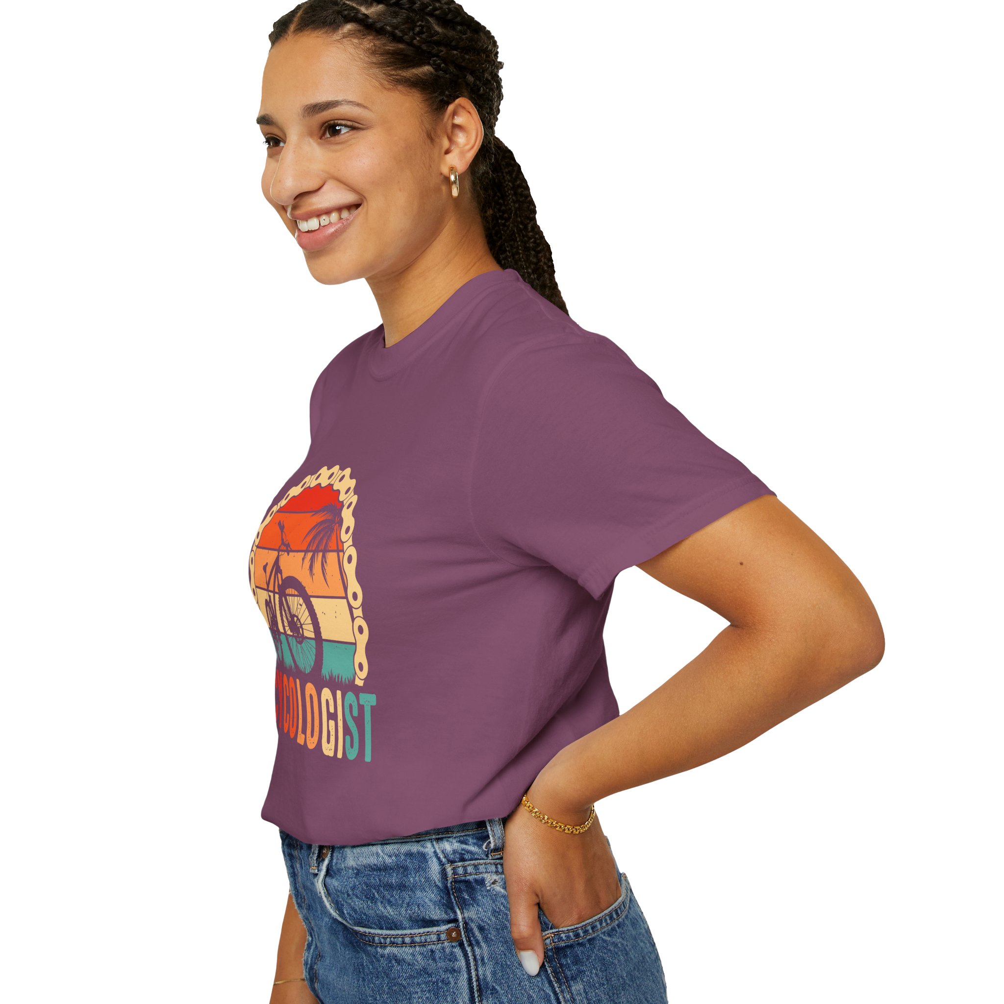 Cyclologist Garment-Dyed T-Shirt, Perfect Gift for Cyclists, Casual Wear, Outdoor Enthusiasts, Summer Apparel, Bike Lover Gift. - Image 53