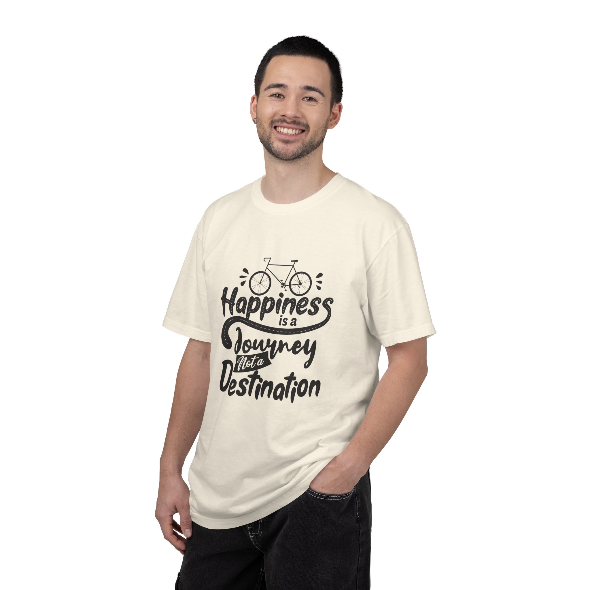 Inspirational T-Shirt, Happiness Journey Tee, Bike Lovers Gift, Casual Wear, Motivational Apparel, Adventure Clothing. - Image 18