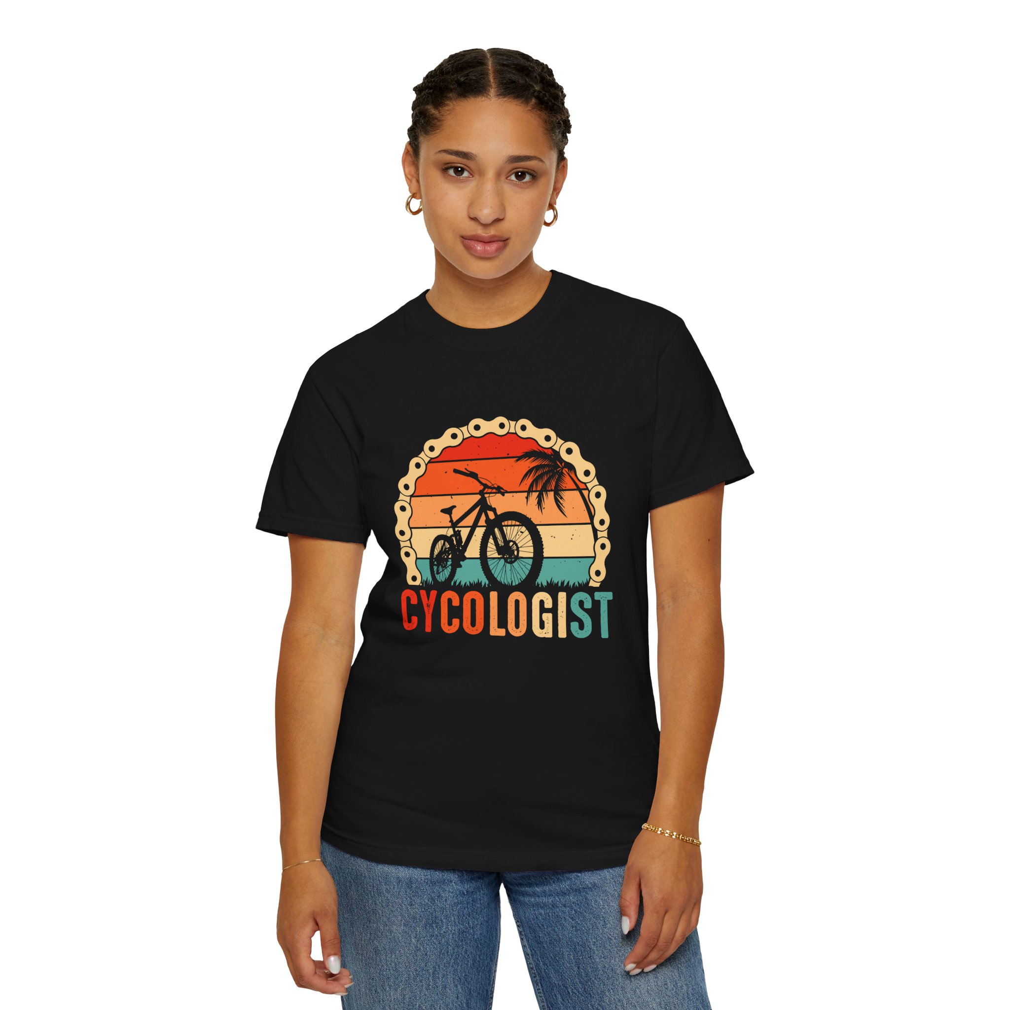 Cyclologist Garment-Dyed T-Shirt, Perfect Gift for Cyclists, Casual Wear, Outdoor Enthusiasts, Summer Apparel, Bike Lover Gift. - Image 36