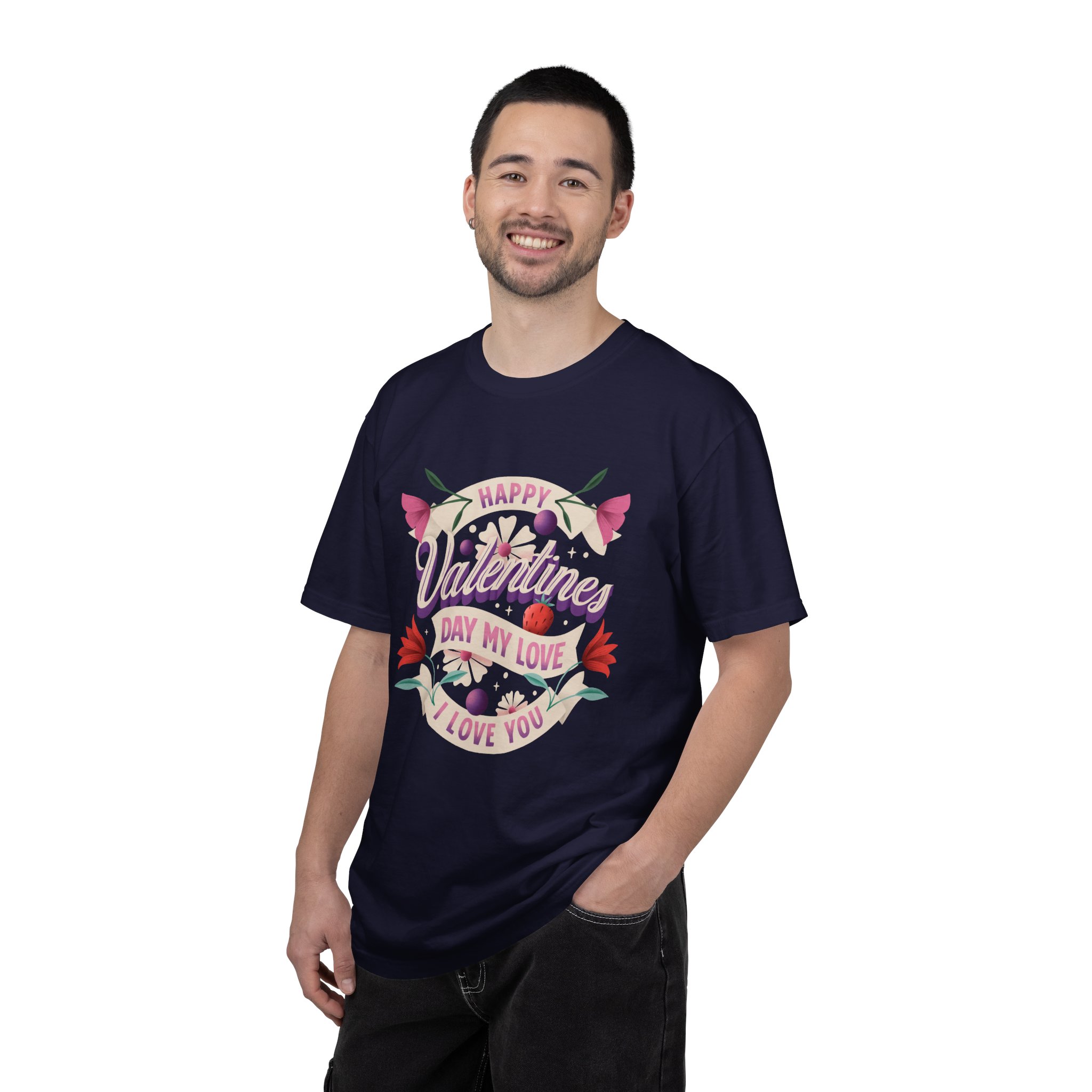 Valentine's Day Unisex T-Shirt, Cute Love Shirt, Garment Dyed Tee, Valentine's Gift, Couple's Apparel, Floral Design - Image 26