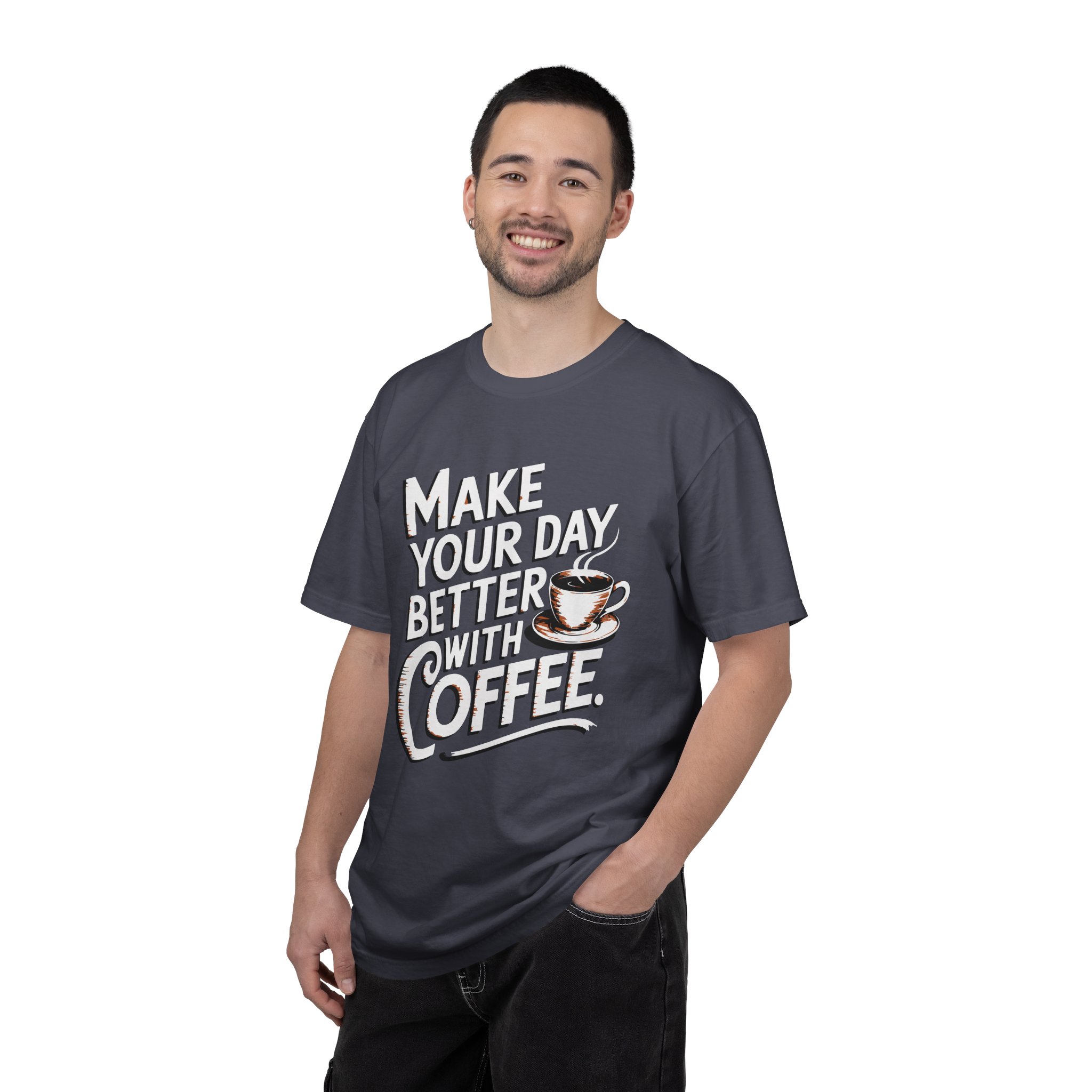 b2 - 1.14 - Make Your Day Better With Coffee T-Shirt – Positive Coffee Lover Graphic Tee for Daily Motivation & Good Vibes. - Image 34