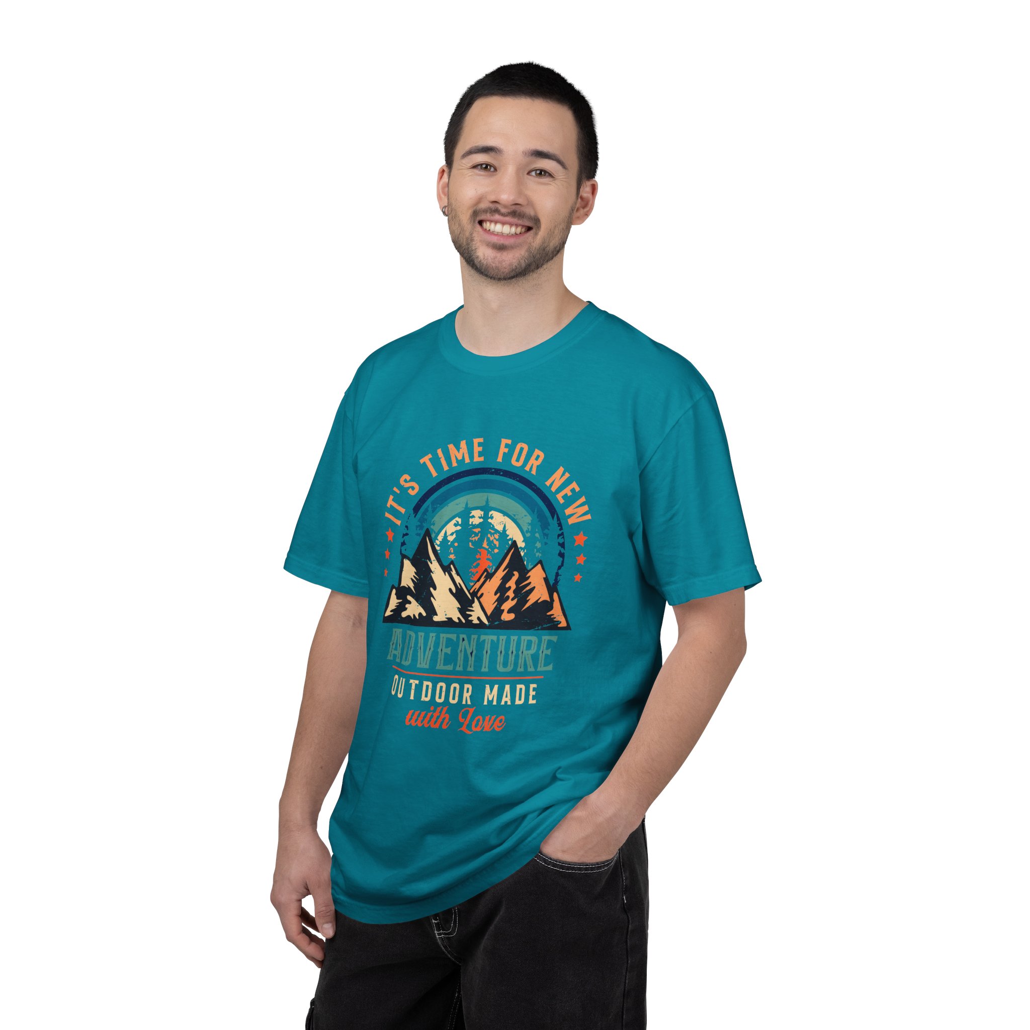 Adventure Awaits Unisex Garment-Dyed T-shirt, Perfect for Outdoor Lovers, Casual Wear, Vacation, Gifts for Adventurers. - Image 10