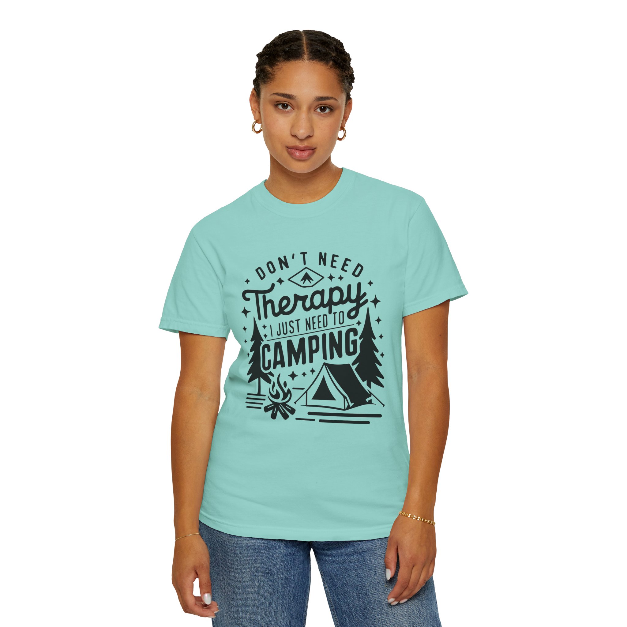 Camping Therapy T-Shirt | Unisex Garment-Dyed Tee for Outdoor Lovers, Perfect Gift for Campers, Nature Lovers, and Adventure Seekers. - Image 36