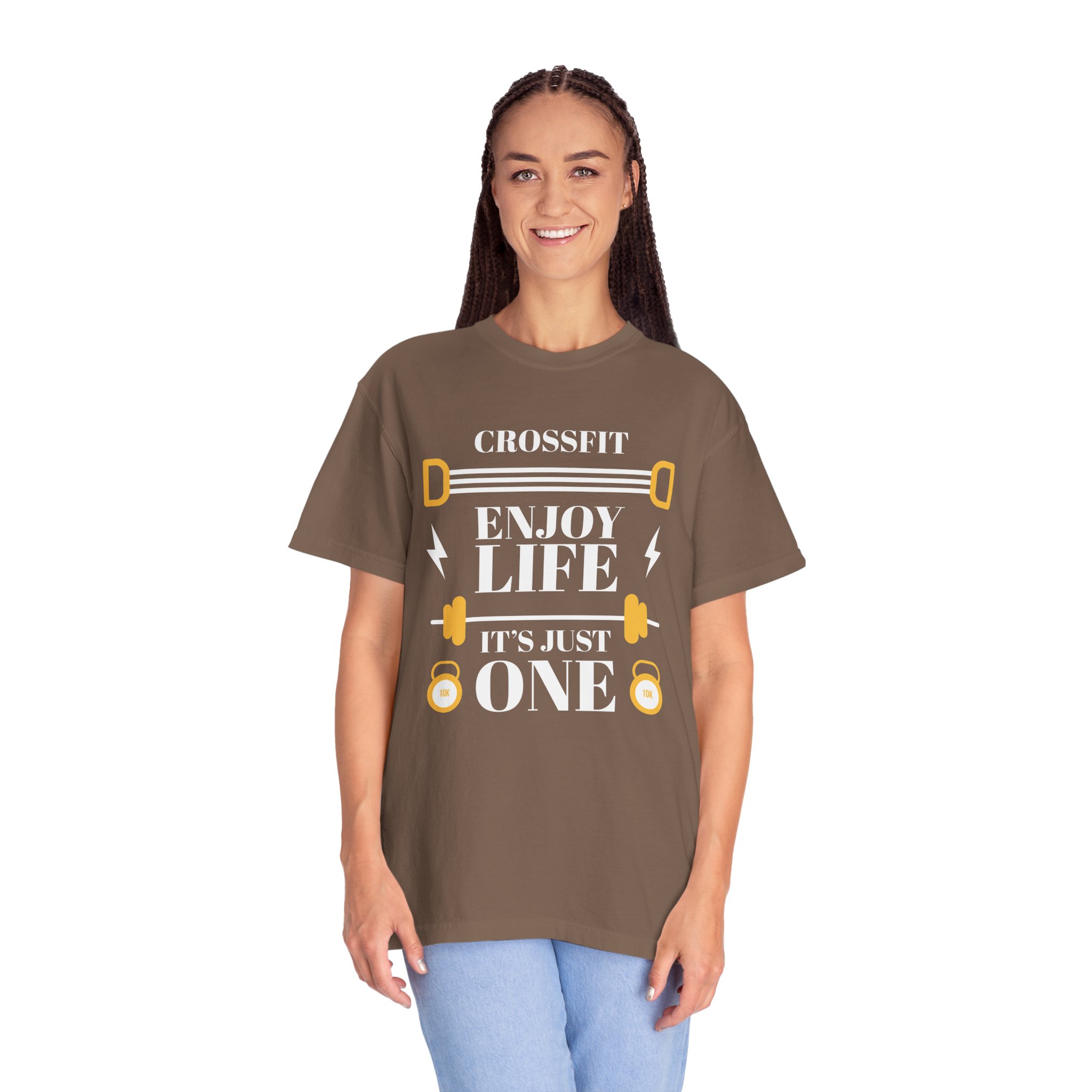 CrossFit Motivational T-Shirt, Unisex Workout Tee, Gym Apparel, Fitness Gift, Enjoy Life It's Just One. - Image 11