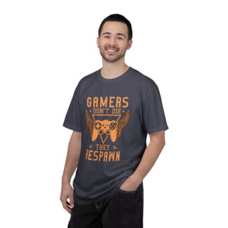 Classic retro game shirt - Gamers Don’t Die They Respawn Unisex Tee - Image 34