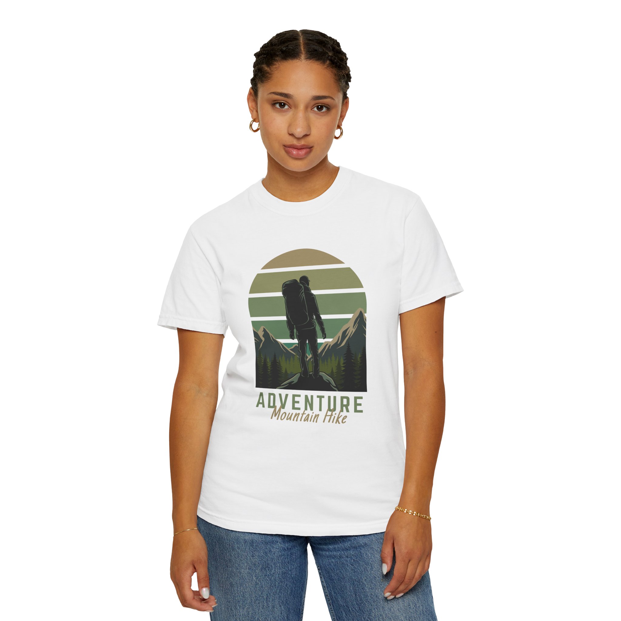 Adventure Mountain Hike T-Shirt | Unisex Garment-Dyed Tee | Nature Lover Gift | Outdoor Adventure Apparel | Hiking Outfit. - Image 4