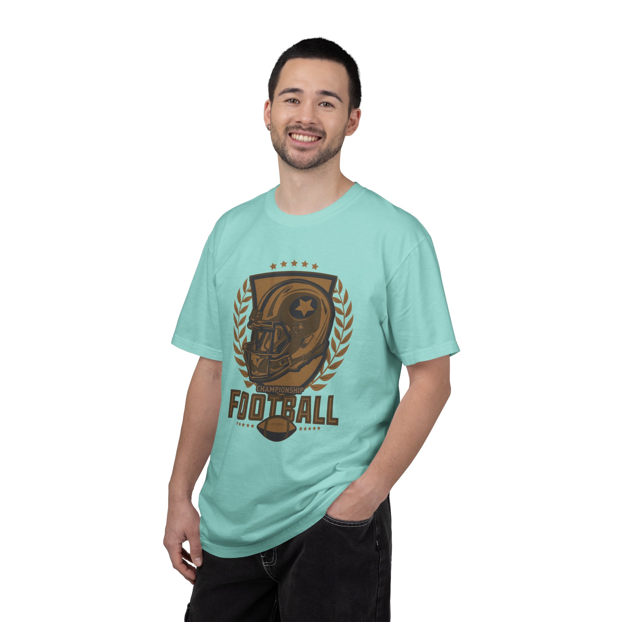 C - 16.14 - Football Unisex Garment-Dyed T-shirt | Casual Sports Apparel, Gift for Fans, Game Day Wear, Comfortable Everyday Style. - Image 26
