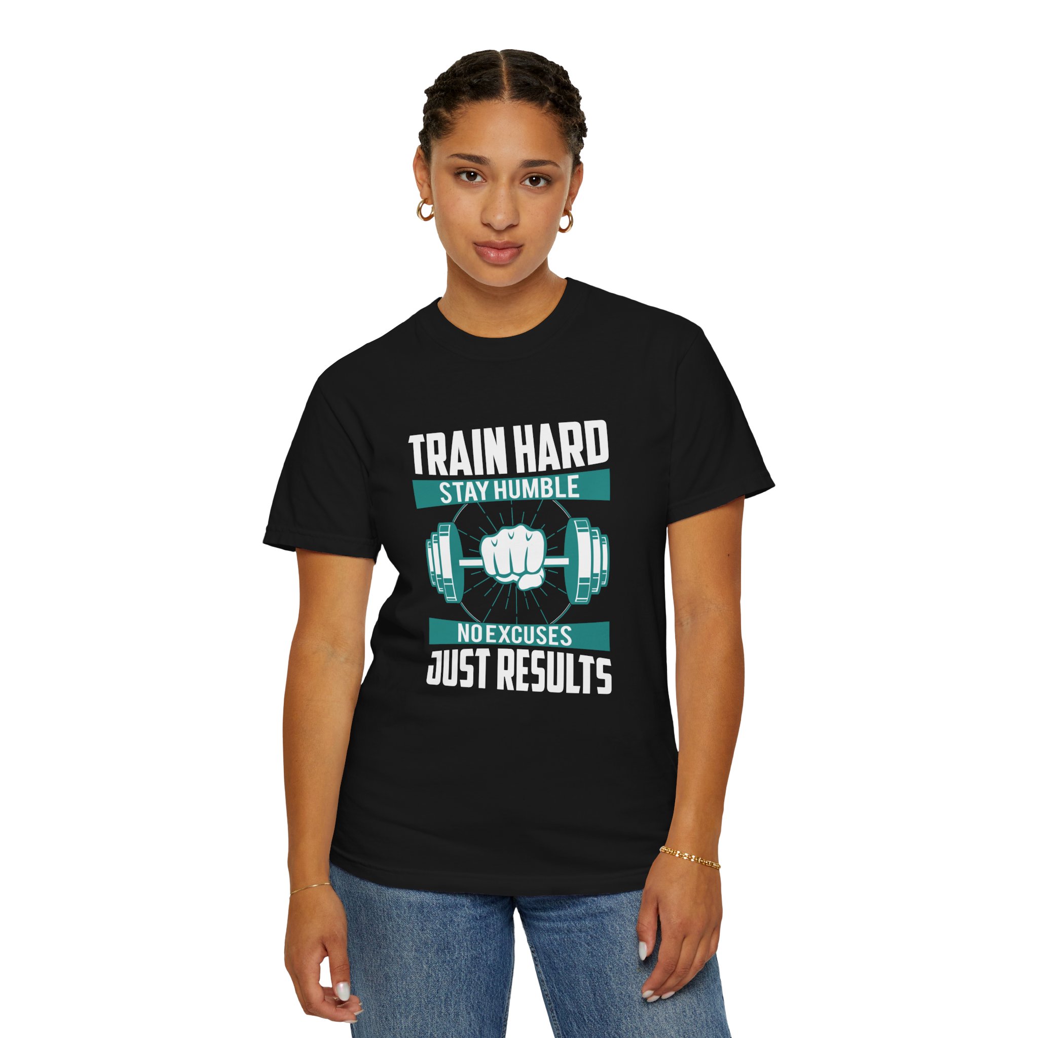 Gym Motivation T-Shirt - Train Hard Stay Humble Design, Fitness Apparel, Athleisure Wear, Workout Gear, Gift for Gym Lovers. - Image 20