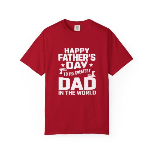 Father's Day Unisex Garment-Dyed T-shirt, Gift for Dad, Casual Wear, Family Celebrations, Customized Tee, Dad's Day Apparel.
