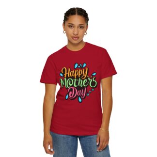 Happy Mother’s Day Colorful Hand-Lettered T-Shirt – Cute Mom Gift Graphic Tee, Celebration Wear & Gift Giving. - Image 4