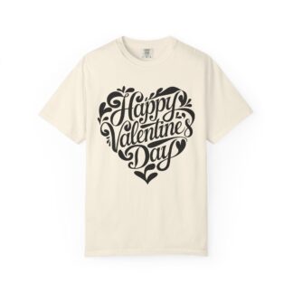 Happy Valentine’s Day Script Heart T-Shirt – Romantic Love Graphic Tee for Couples, Gift Giving & Festive Celebration. - Image 9