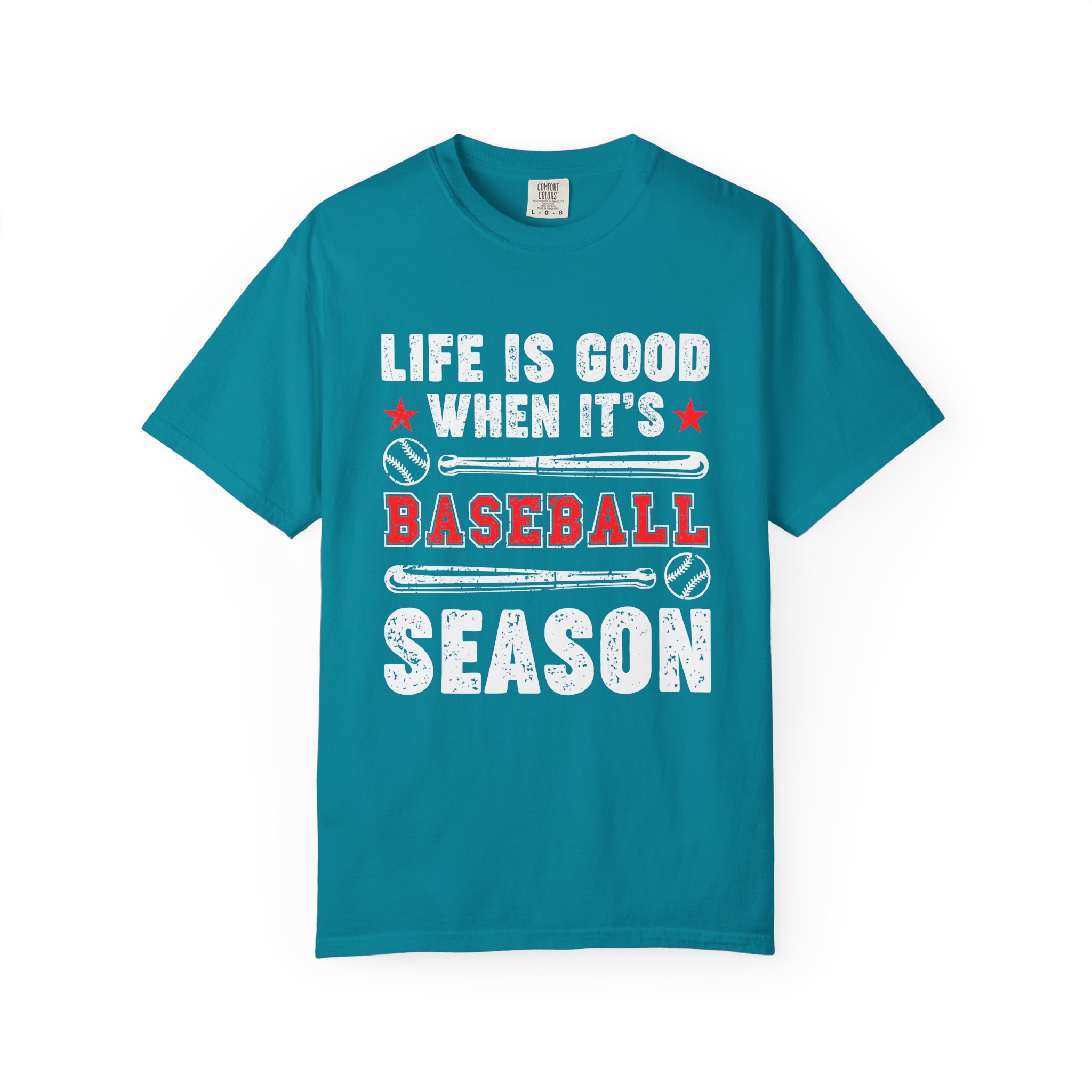 Life Is Good Baseball Season T-Shirt, Unisex Tee for Sports Lovers, Gift for Baseball Fans, Casual Wear, Summer Vibes, Game Day Apparel. - Image 17