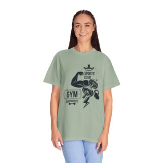 Gym Sports Club Workout T-Shirt – Dumbbells & Kettlebell Graphic Tee for Strength Training & Active Fitness Style. - Image 19