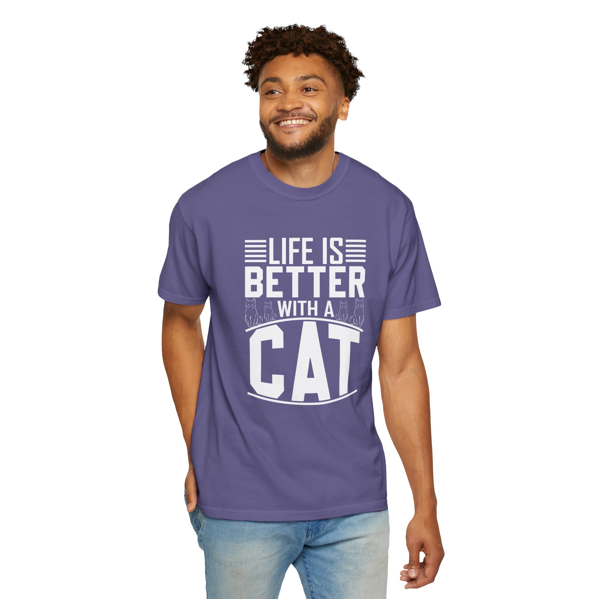 b2 - 5.19 - Life Is Better With a Cat T-Shirt – Cute Cat Lover Graphic Tee for Cozy Vibes & Everyday Happiness. - Image 46