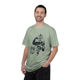 Gym Sports Club Workout T-Shirt – Dumbbells & Kettlebell Graphic Tee for Strength Training & Active Fitness Style. - Image 18