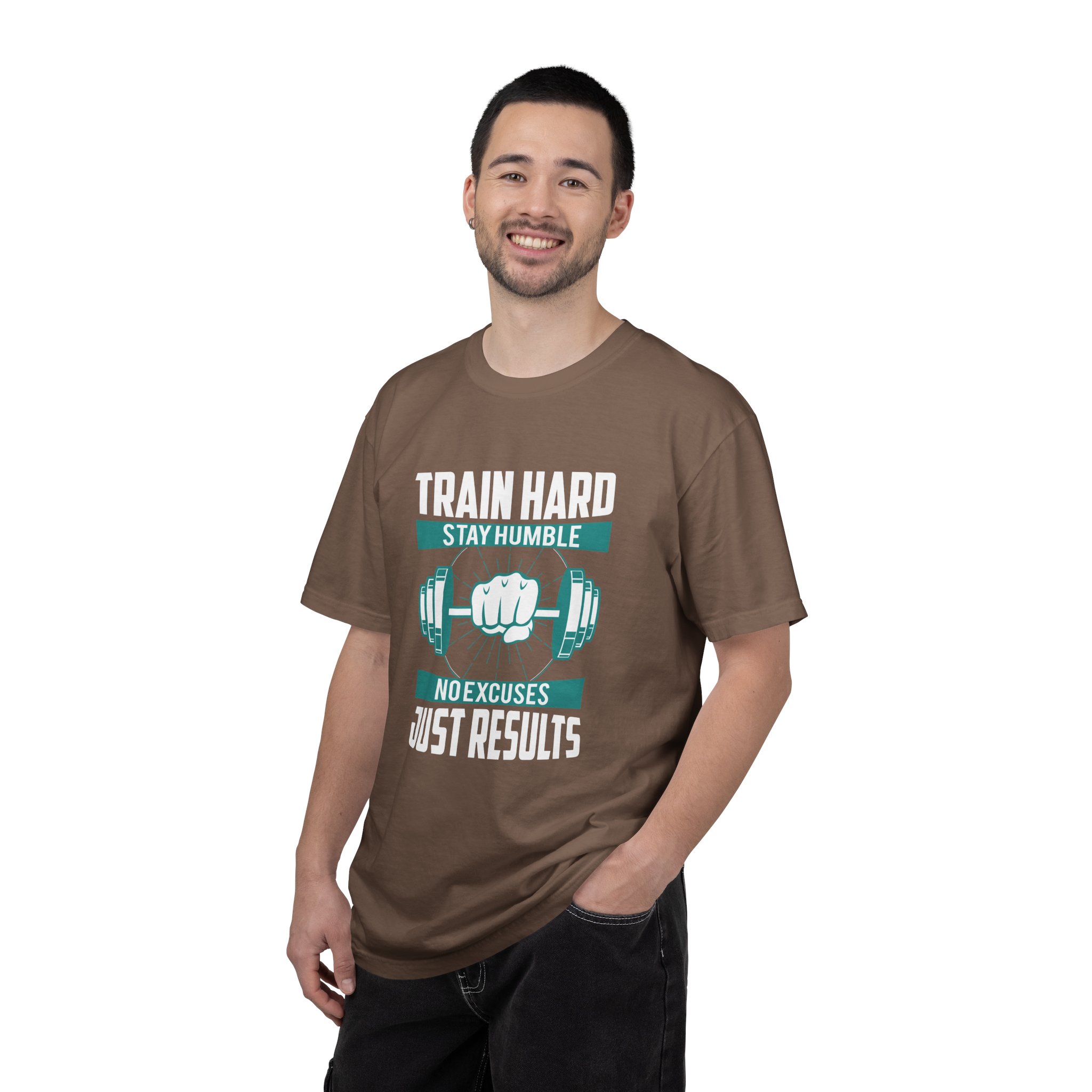 Gym Motivation T-Shirt - Train Hard Stay Humble Design, Fitness Apparel, Athleisure Wear, Workout Gear, Gift for Gym Lovers. - Image 10