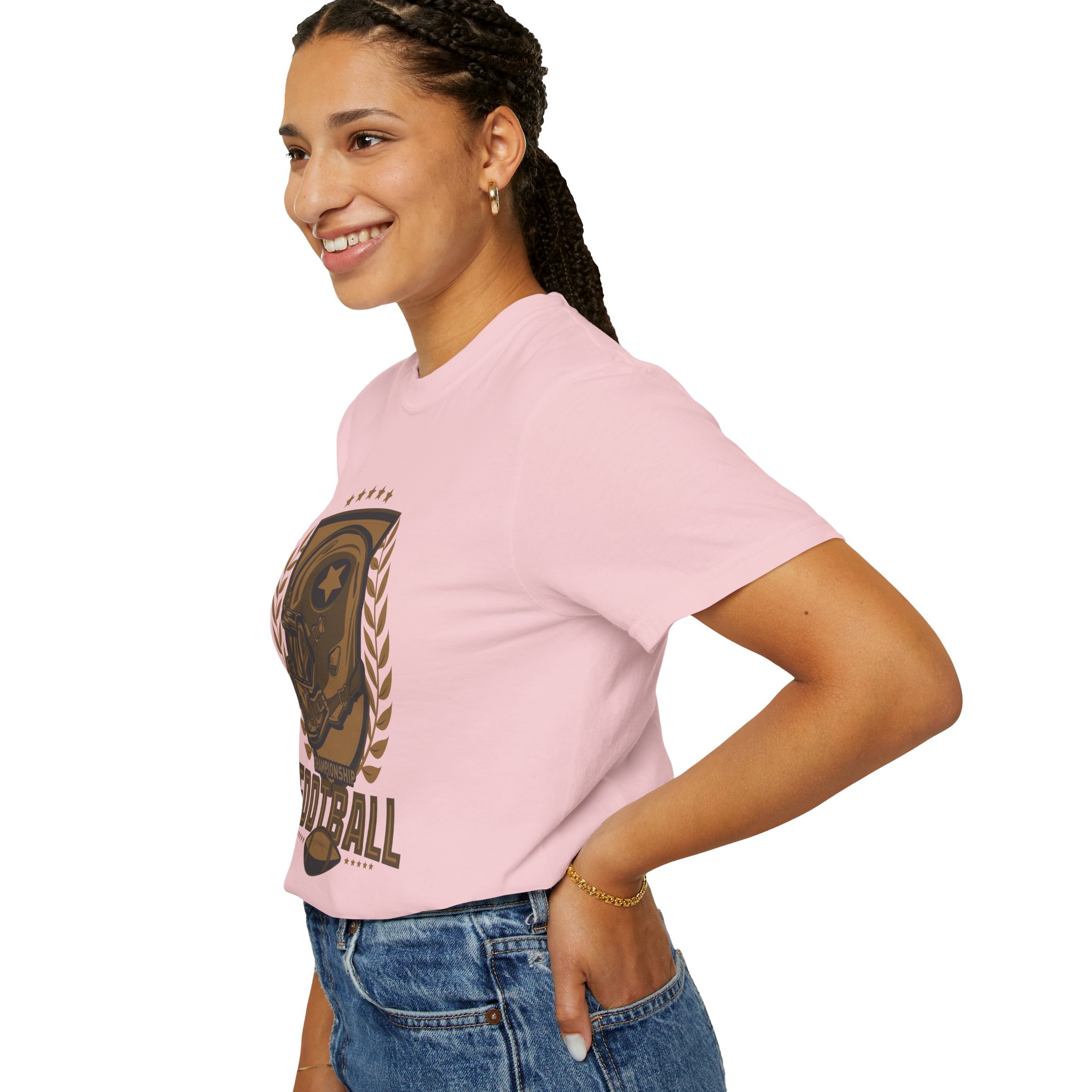 C - 16.14 - Football Unisex Garment-Dyed T-shirt | Casual Sports Apparel, Gift for Fans, Game Day Wear, Comfortable Everyday Style. - Image 53