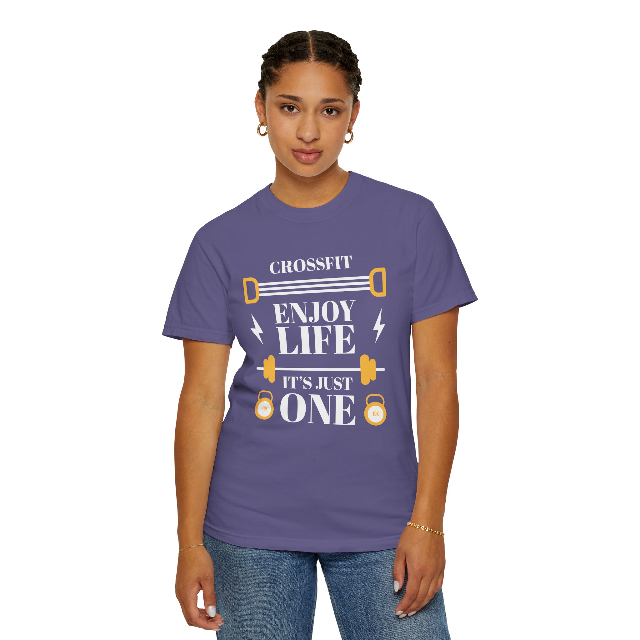 CrossFit Motivational T-Shirt, Unisex Workout Tee, Gym Apparel, Fitness Gift, Enjoy Life It's Just One. - Image 36