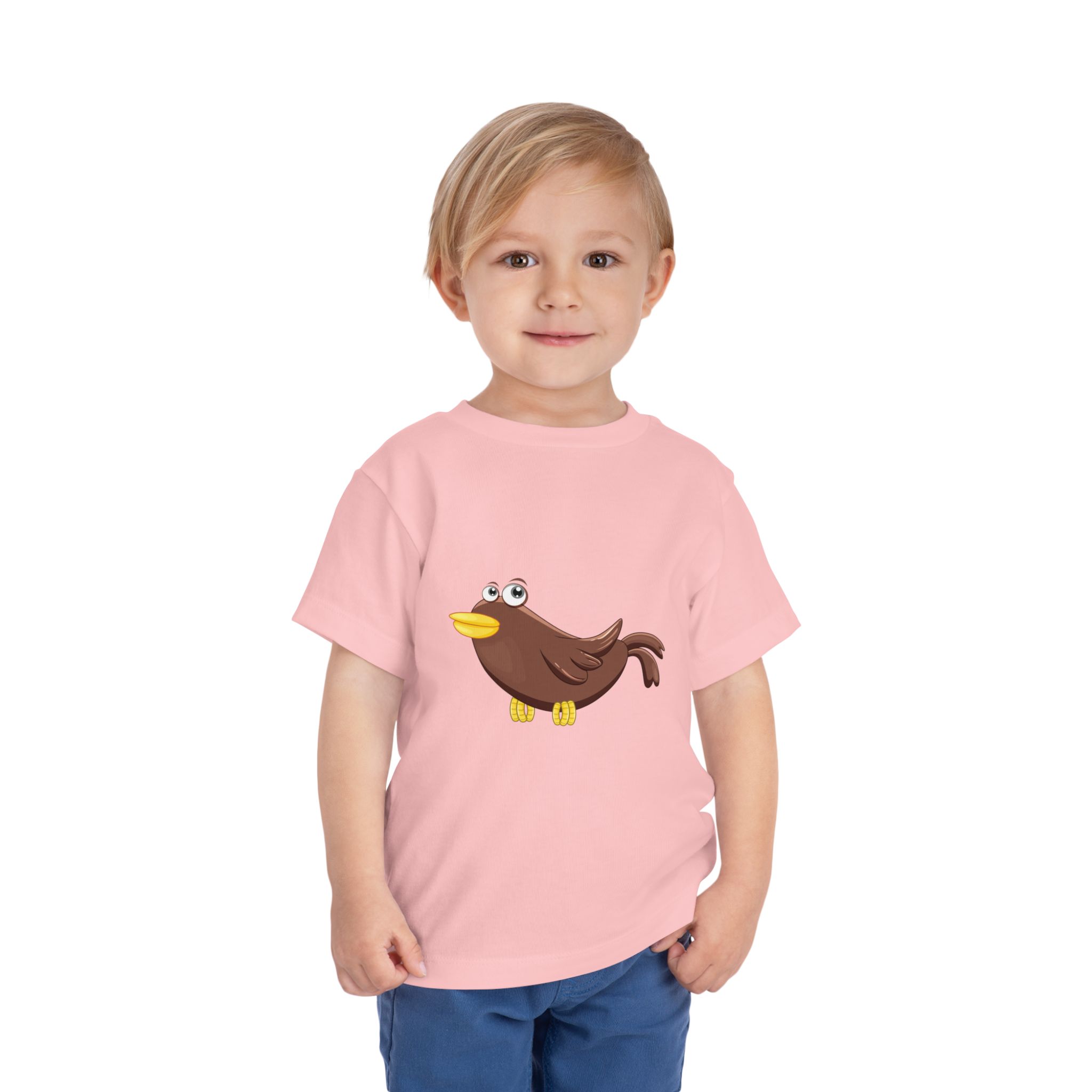 Cute Cartoon Brown Bird Toddler T-Shirt – Adorable Bird Graphic Tee for Kids, Boys & Girls. - Image 23