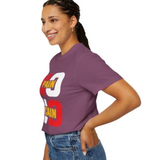 Stylish Motivational Quote T-shirt - No Pain No Gain Graphic Unisex Tee - Image 53