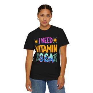 Funny summer quote t-shirt - Beachy Vibes - I Need Vitamin Sea - Image 4