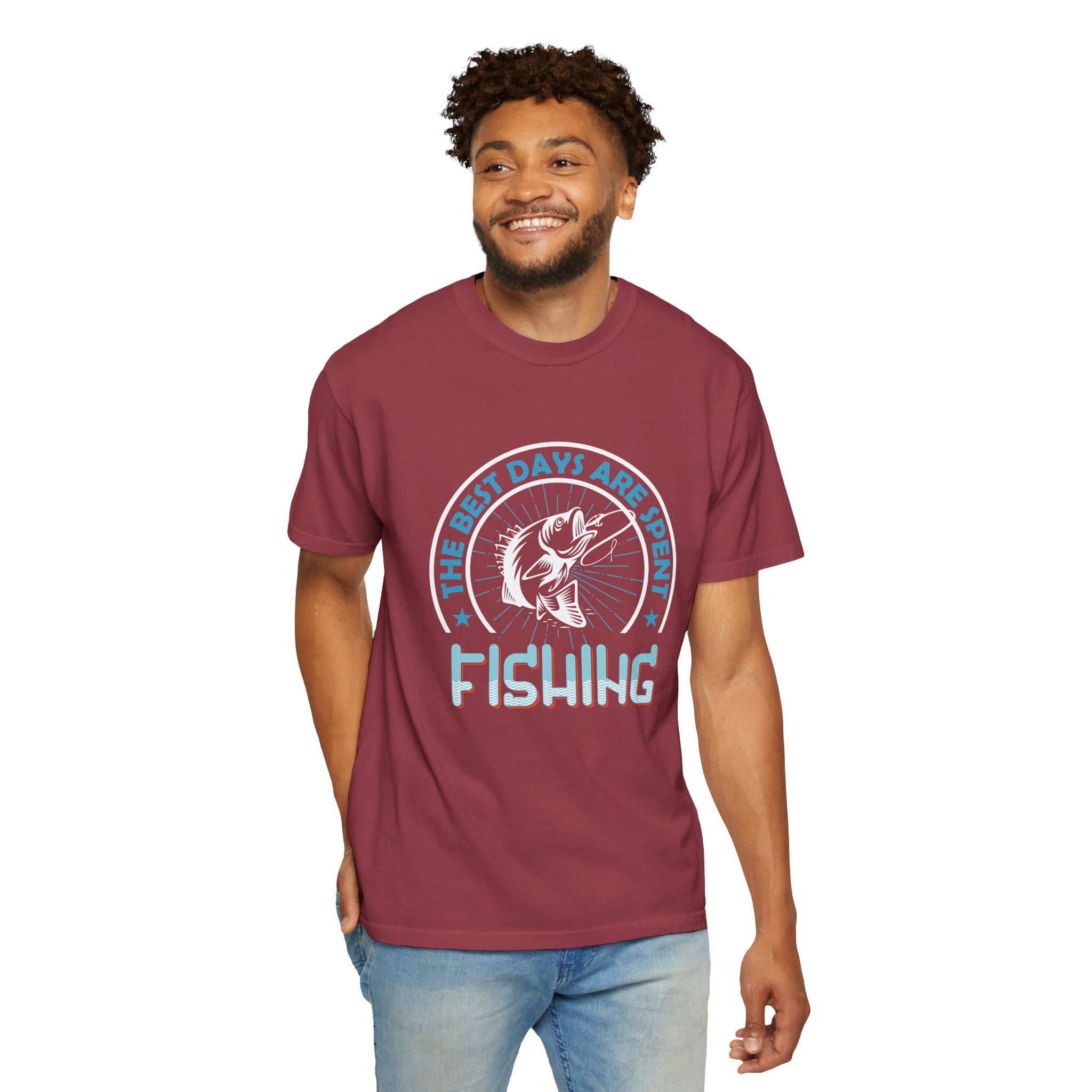 Fishing Enthusiast Garment-Dyed T-Shirt, Casual Wear, Gift for Dad, Outdoor Apparel, Eco-Friendly Fishing Shirt, Summer Fashion. - Image 38