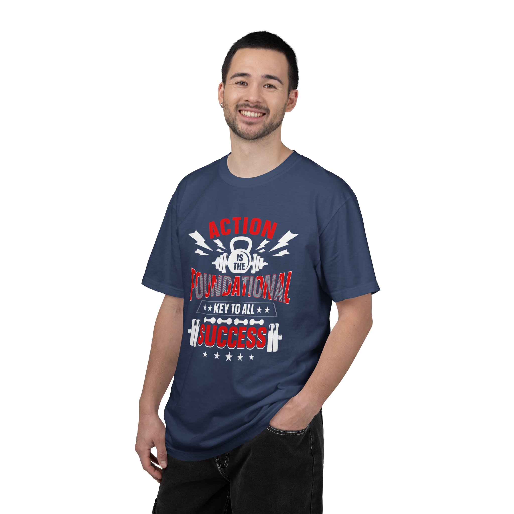 Action Is the Foundational Key to All Success T-Shirt – Motivational Fitness Graphic Tee for Discipline, Drive & Achievement. - Image 34