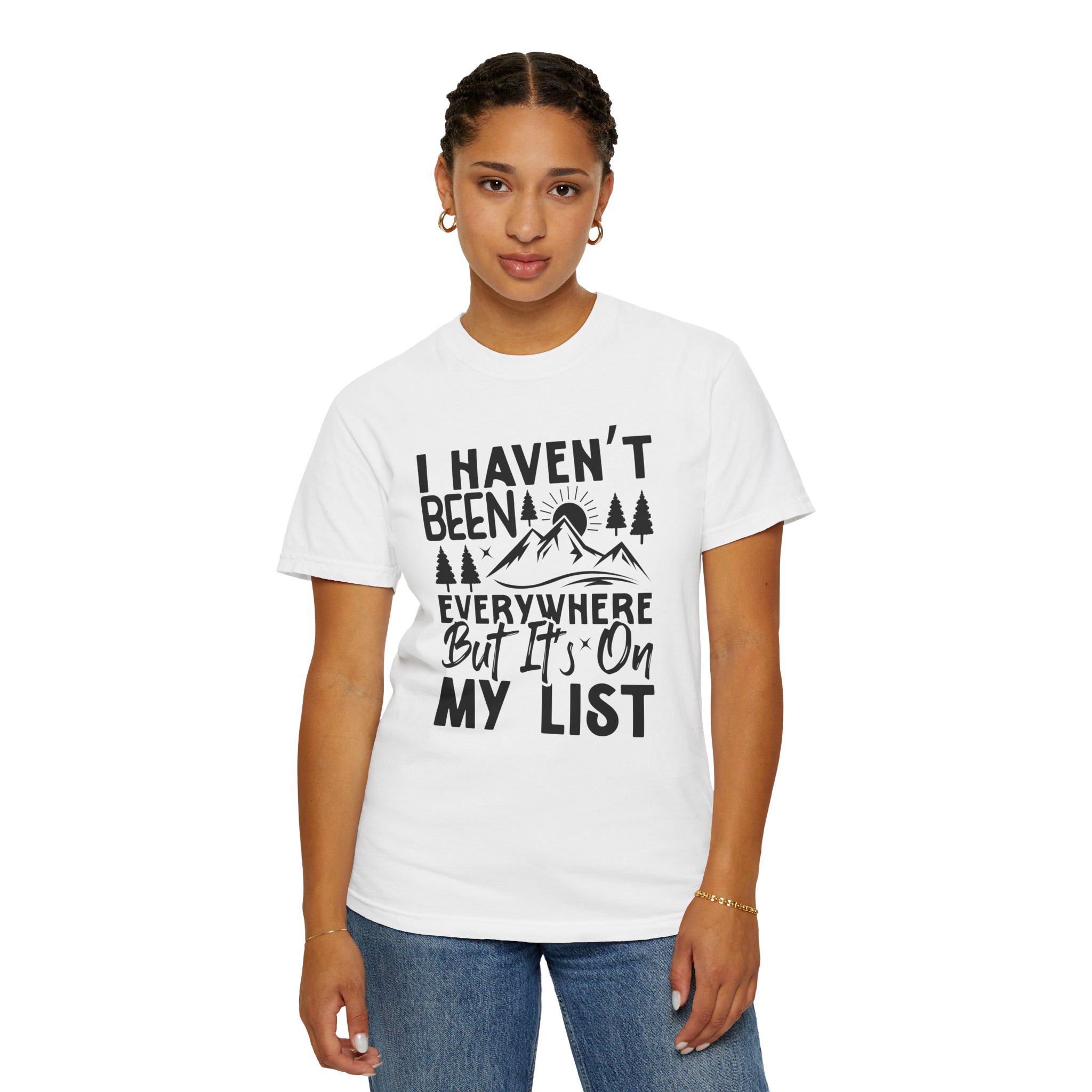 Adventure List T-Shirt, Unisex Garment-Dyed Tee, Travel Shirt, Gift for Explorers, Hiking Apparel, Outdoor Enthusiast Top. - Image 4